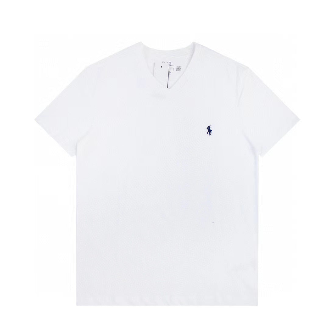 Ralph Lauren T Shirts Embroidered V-Neck Top
