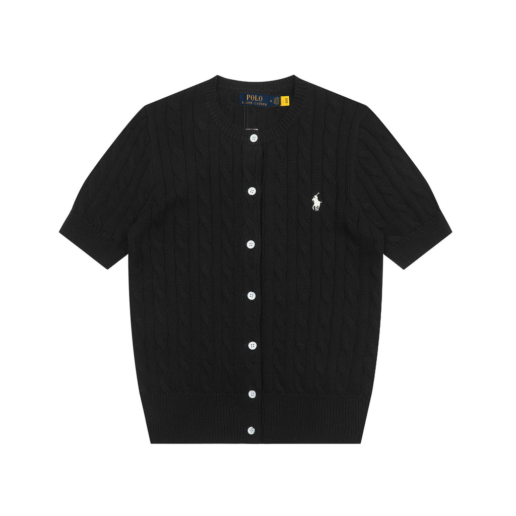 Ralph Lauren Knitted sweaters Ralph Lauren Knitted Short Sleeved Shirt RL Ralph Pony Standard POLO Short Sleeve Knitted Sweater Cardigan T-Shirt