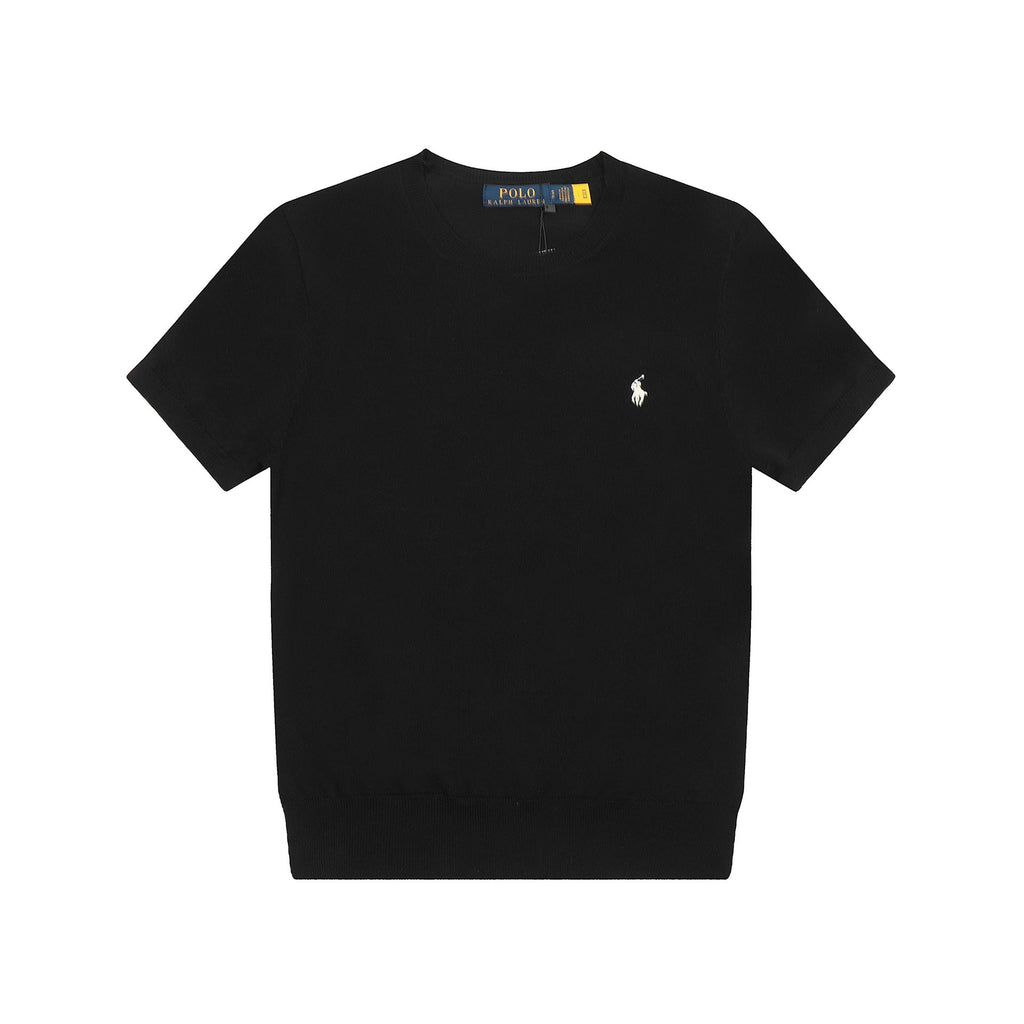 Ralph Lauren Knitted sweaters Ralph Lauren Knitted Short Sleeved Shirt RLl Pony Standard Knitted Twist Embroidered Short Sleeve Top T-Shirt