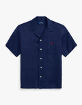 Classic Fit Linen Camp Shirt - Newport Navy