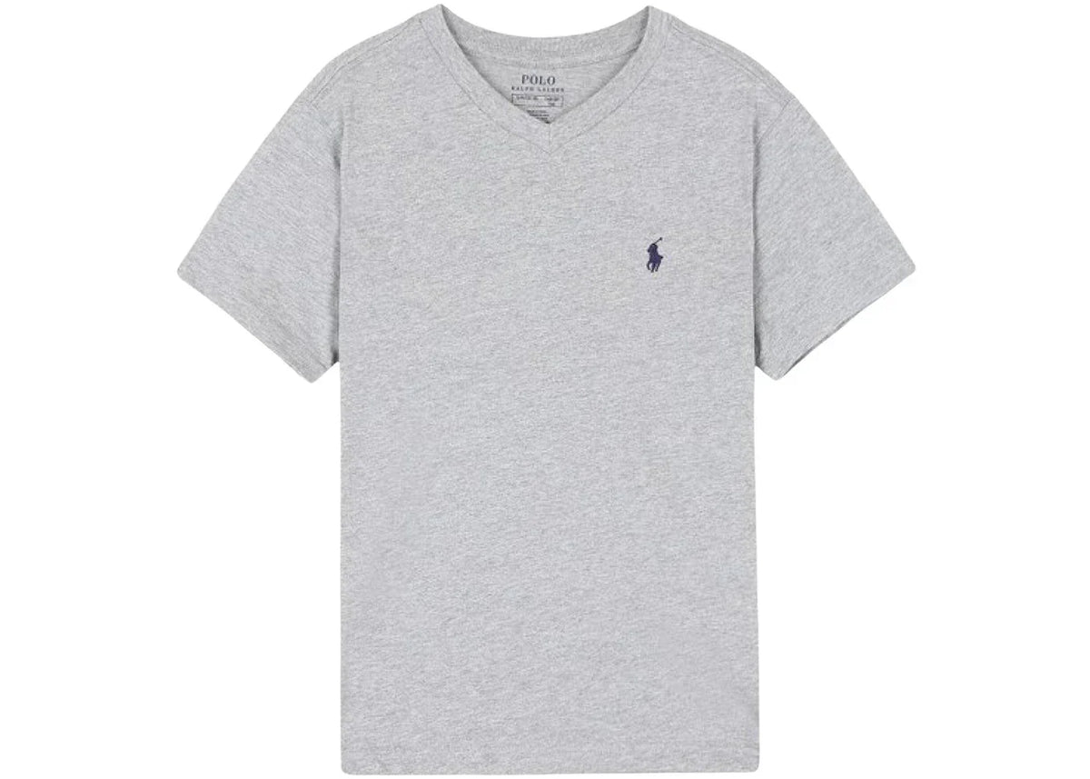 Polo Ralph Lauren Boys Short-Sleeve Cotton Jersey V-Neck T-shirt Andover Heather