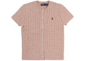 Polo Ralph Lauren Short Sleeve Crewneck Cardigan Pale Pink
