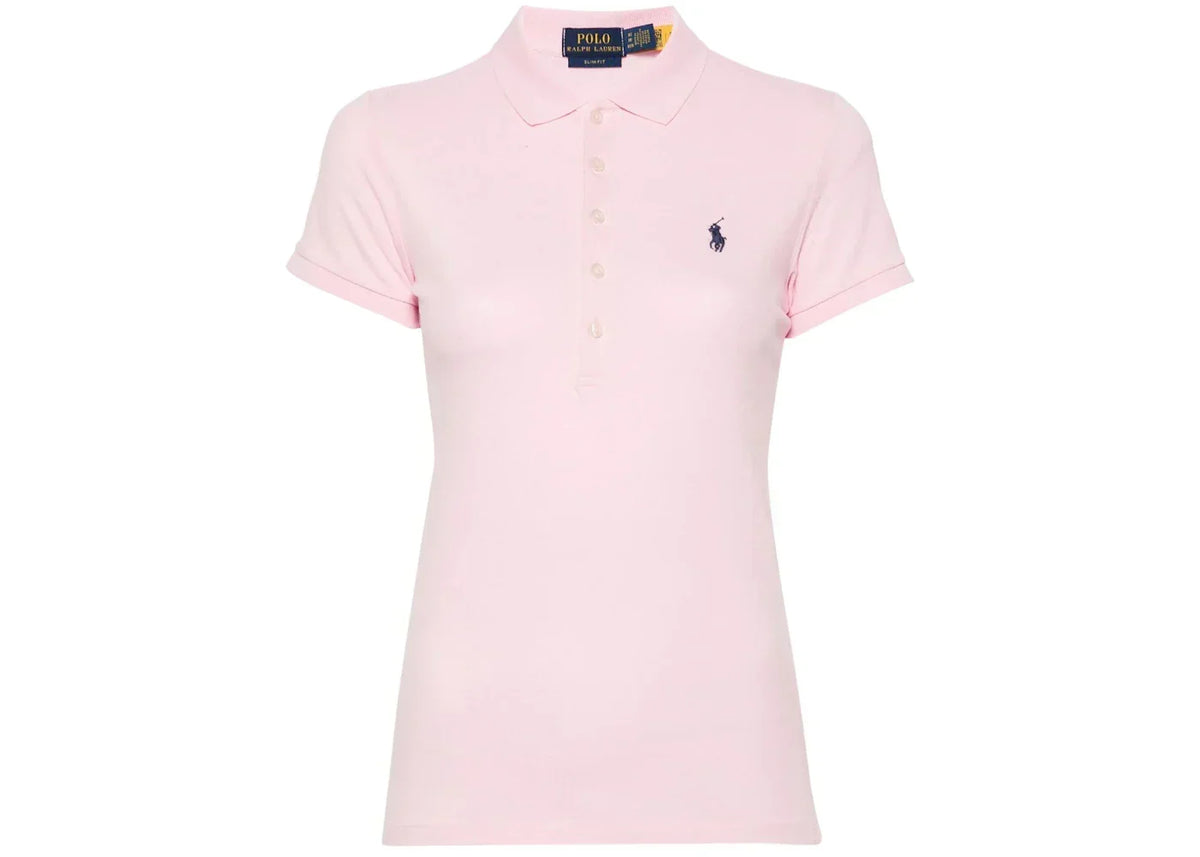 Polo Ralph Lauren Stretch Mesh Julie Polo Slim Short Sleeve Polo Shirt Sunkissed Pink