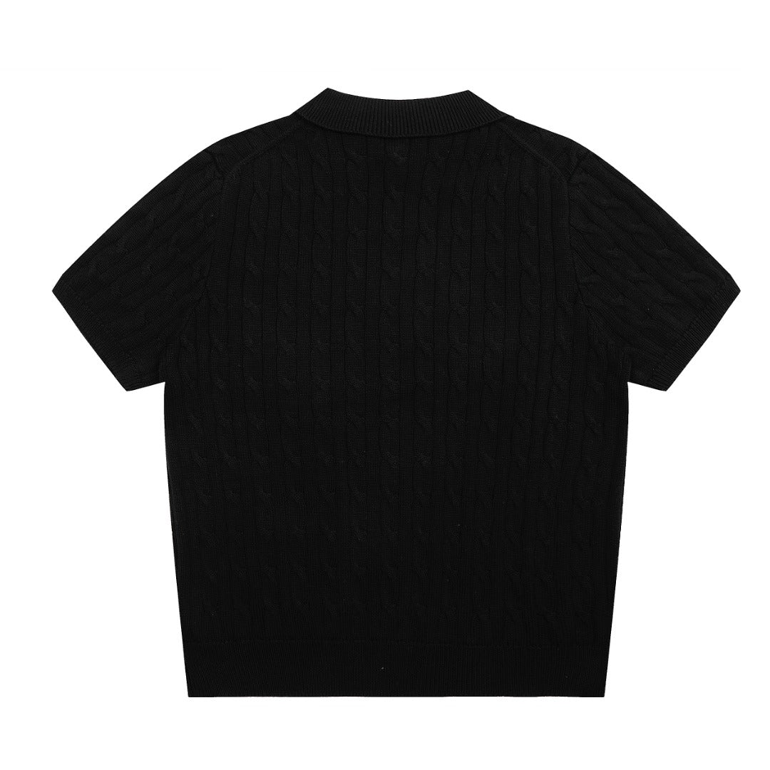 RALPH LAUREN SHORT-SLEEVE POLO KNIT SWEATER STYLE 434