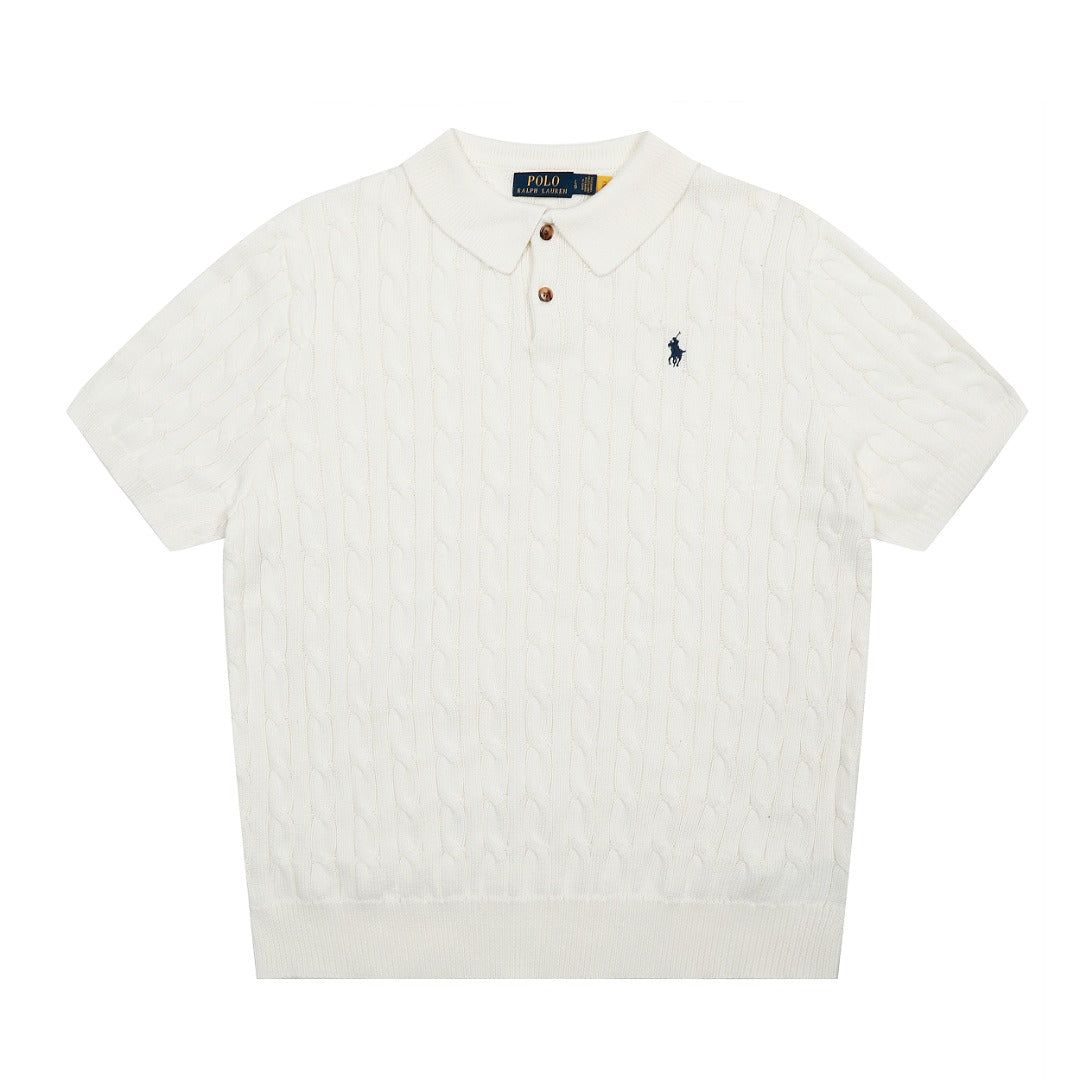 RALPH LAUREN SHORT-SLEEVE POLO KNIT SWEATER STYLE 436